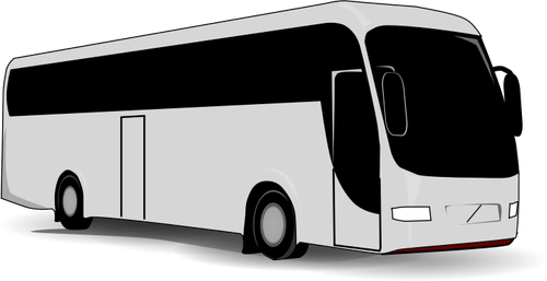 Серый автобус изображение